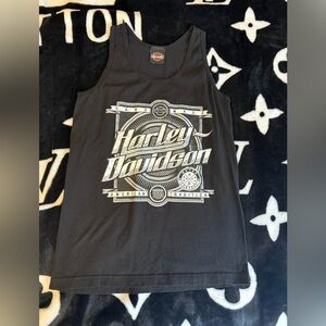 Harley-Davidson Black Tank Top with White Logo
